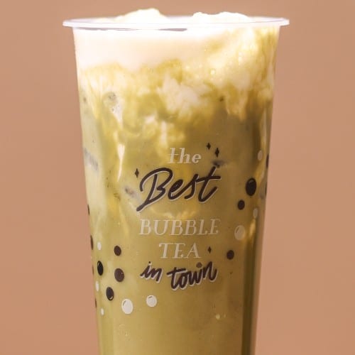 Matcha Milk Tea with Salted Cream.