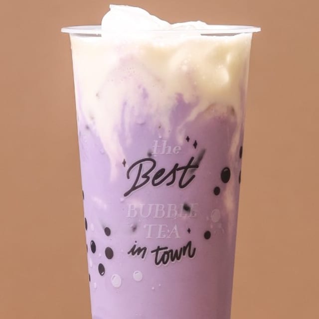 Taro Milk Tea with Salted Cream.